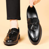 Men's Fringed Loafers - Versatile Leather Design