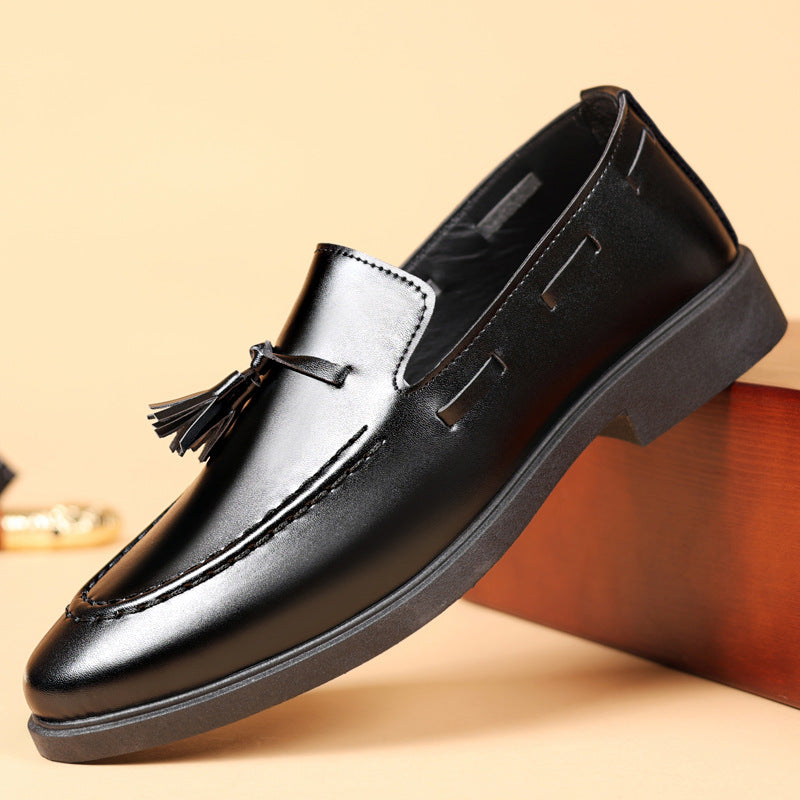 Men's Fringed Loafers - Versatile Leather Design