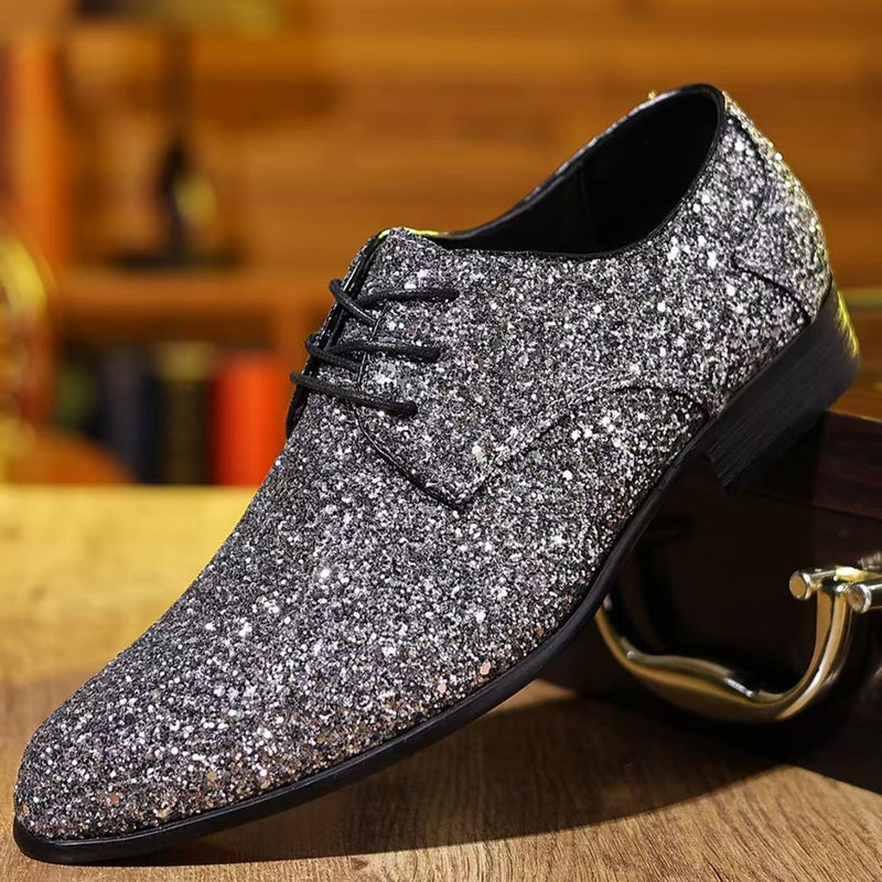 british style pointed leather shoes business casual shoes cross-border plus size