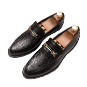 19 autumn new Korean fashion men's casual shoes block men's shoes breathable British business dress leather shoes men