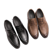 Autumn men's shoes Korean Trend block men's shoes British business dress casual small leather shoes men