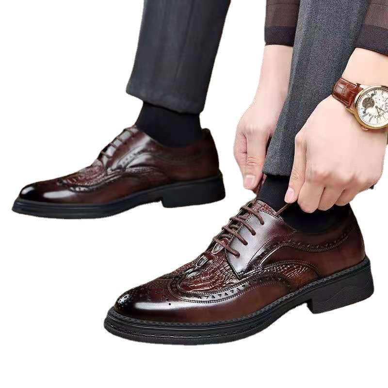 Men Black Texture Genuine Leather Formal Loafers – Teakwood Leathers
