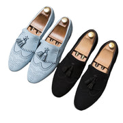 large size carved tassel pointed shoes business British Style Men's fashion shoes