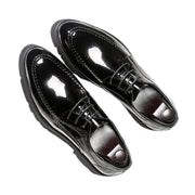 Huaque pointed patent leather strap men's Korean version of the trend business dress casual shoes 101