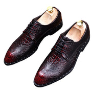 pattern dress casual shoes men's leather British pointed inside heightening wedding shoes
